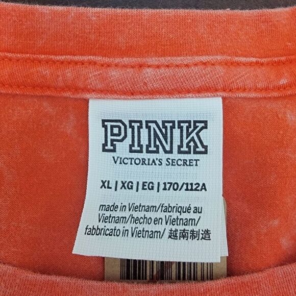 Victoria’s Secret PINK Adjustable Ruched Side Tank Dress Orange Mini Size XL - Picture 8 of 11